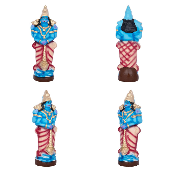 Dasavatharam Clay Golu Bommai Set - 10 X 3 Inches | Navaratri Golu Gombe/ Giri Golu Doll/ Navratri Decoration