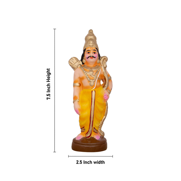 Rukmani Kalyanam Clay Golu Bommai Set - 7.5 x 2.5 Inches | Giri Golu Doll/ Navaratri Golu Bomma/Gombe/Bommai