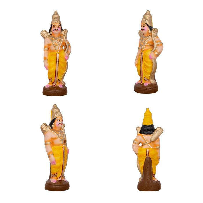 Rukmani Kalyanam Clay Golu Bommai Set - 7.5 x 2.5 Inches | Giri Golu Doll/ Navaratri Golu Bomma/Gombe/Bommai