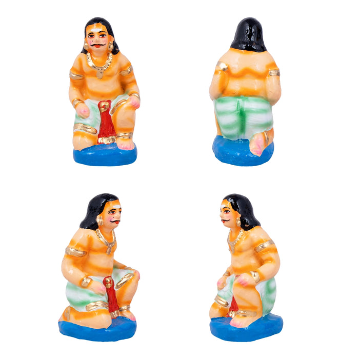 Hanuman Sanjeevi Malai Clay Golu Bommai Set - 19 x 12 Inches | Giri Golu Doll/ Navaratri Golu Bomma/Gombe