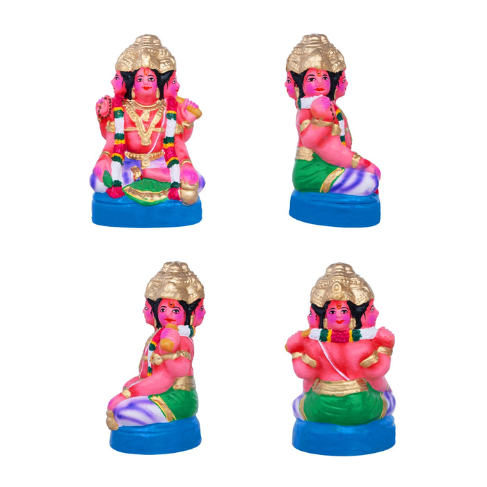 Meenakshi Kalyanam Clay Golu Bommai Set- 12 X 8.5 Inches | Navaratri Golu Gombe/Giri Golu Doll/ Navratri Decor