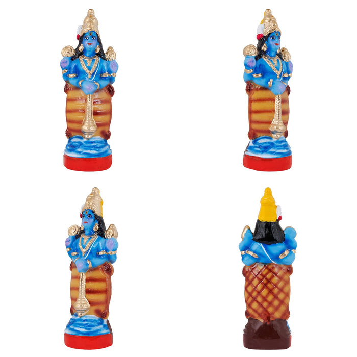 Dasavatharam Statue Clay Golu Bommai Set - 10 X 4 Inches | Navaratri Gombe/ Giri Golu Doll/ Navratri Decor