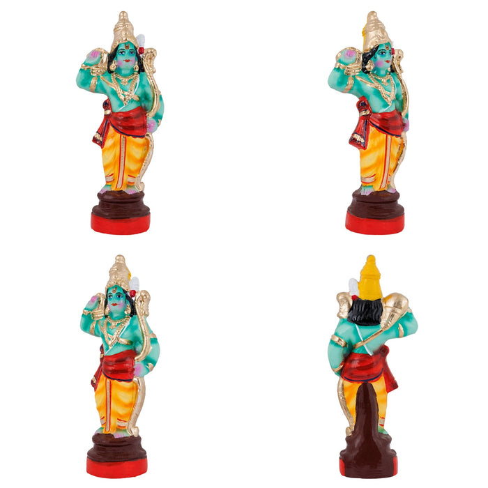 Dasavatharam Statue Clay Golu Bommai Set - 10 X 4 Inches | Navaratri Gombe/ Giri Golu Doll/ Navratri Decor