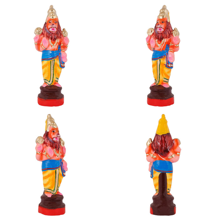 Dasavatharam Statue Clay Golu Bommai Set - 10 X 4 Inches | Navaratri Gombe/ Giri Golu Doll/ Navratri Decor