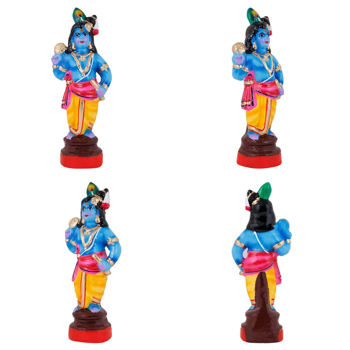 Dasavatharam Statue Clay Golu Bommai Set - 10 X 4 Inches | Navaratri Gombe/ Giri Golu Doll/ Navratri Decor