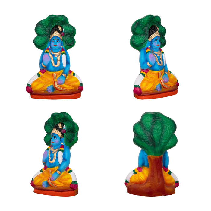 Azhwargal Clay Golu Bommai Set - 8 x 3 Inches | Giri Golu Doll/ Navaratri Golu Bomma/Gombe/Bommai