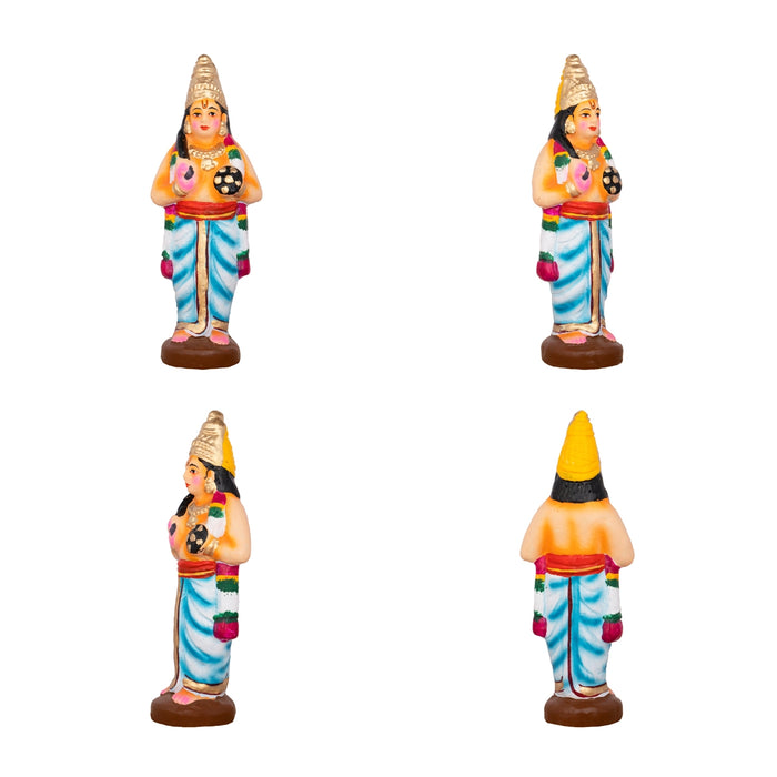 Azhwargal Clay Golu Bommai Set - 8 x 3 Inches | Giri Golu Doll/ Navaratri Golu Bomma/Gombe/Bommai