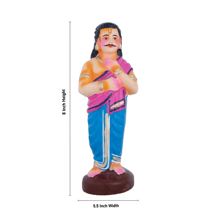 Saguni Pagadai Aduthal Clay Golu Bommai Set - 8 x 5.5 Inches | Giri Golu Doll/ Navaratri Golu Bomma/Gombe