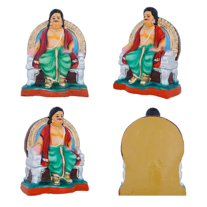 Saguni Pagadai Aduthal Clay Golu Bommai Set - 8 x 5.5 Inches | Giri Golu Doll/ Navaratri Golu Bomma/Gombe