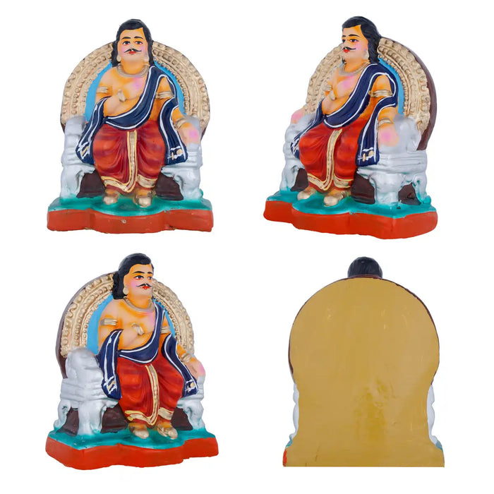 Saguni Pagadai Aduthal Clay Golu Bommai Set - 8 x 5.5 Inches | Giri Golu Doll/ Navaratri Golu Bomma/Gombe