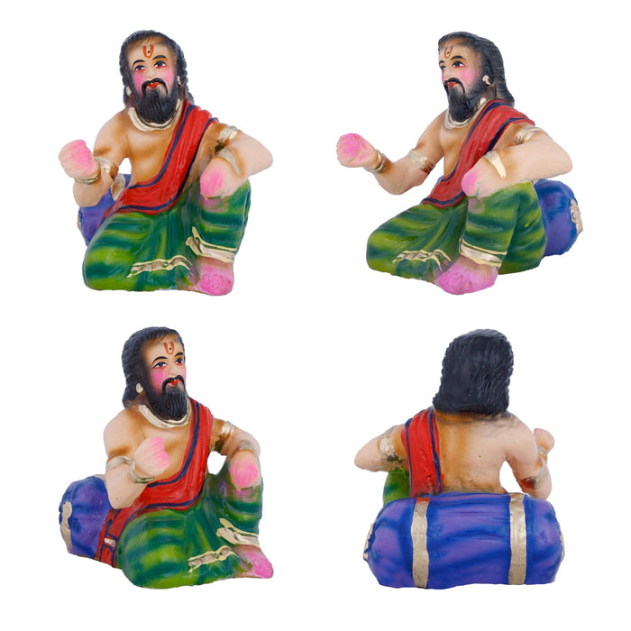 Saguni Pagadai Aduthal Clay Golu Bommai Set - 8 x 5.5 Inches | Giri Golu Doll/ Navaratri Golu Bomma/Gombe