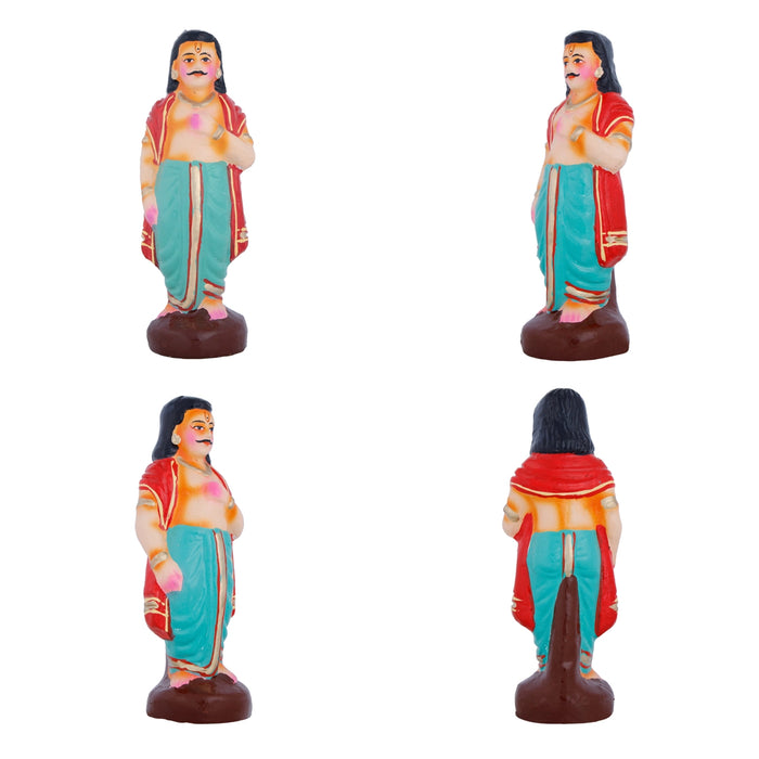 Saguni Pagadai Aduthal Clay Golu Bommai Set - 8 x 5.5 Inches | Giri Golu Doll/ Navaratri Golu Bomma/Gombe