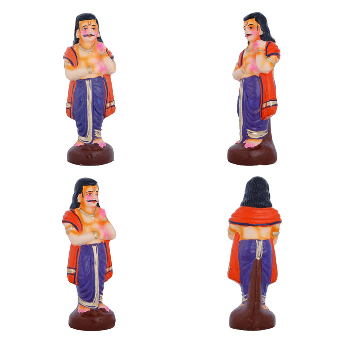 Saguni Pagadai Aduthal Clay Golu Bommai Set - 8 x 5.5 Inches | Giri Golu Doll/ Navaratri Golu Bomma/Gombe