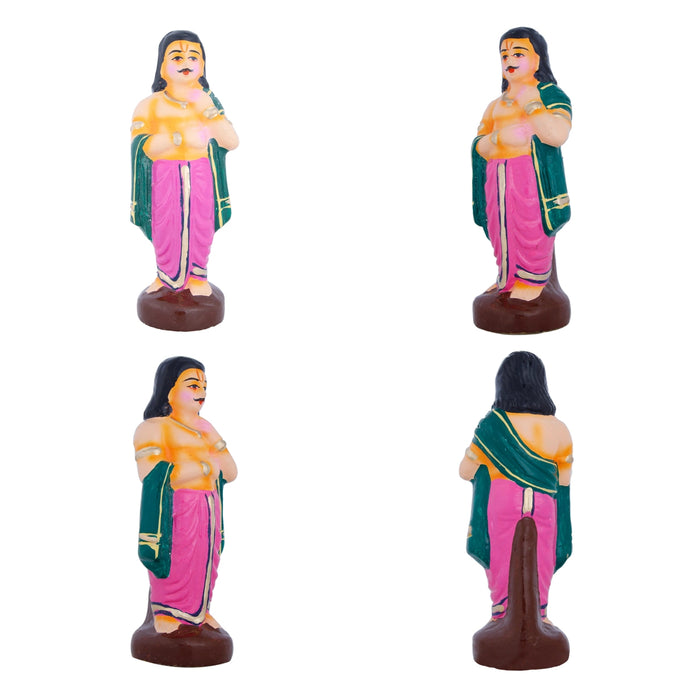 Saguni Pagadai Aduthal Clay Golu Bommai Set - 8 x 5.5 Inches | Giri Golu Doll/ Navaratri Golu Bomma/Gombe