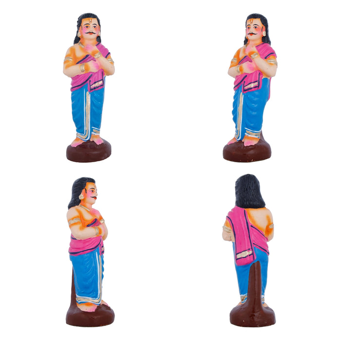 Saguni Pagadai Aduthal Clay Golu Bommai Set - 8 x 5.5 Inches | Giri Golu Doll/ Navaratri Golu Bomma/Gombe