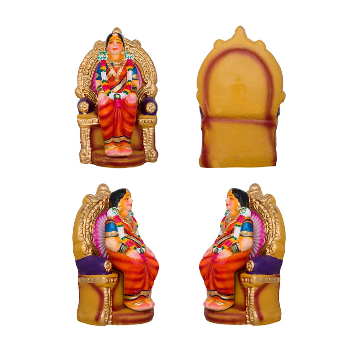 Seemantham Clay Golu Bommai Set - 9 x 5 Inches | Giri Golu Doll/ Navaratri Golu Bomma/Gombe/Bommai