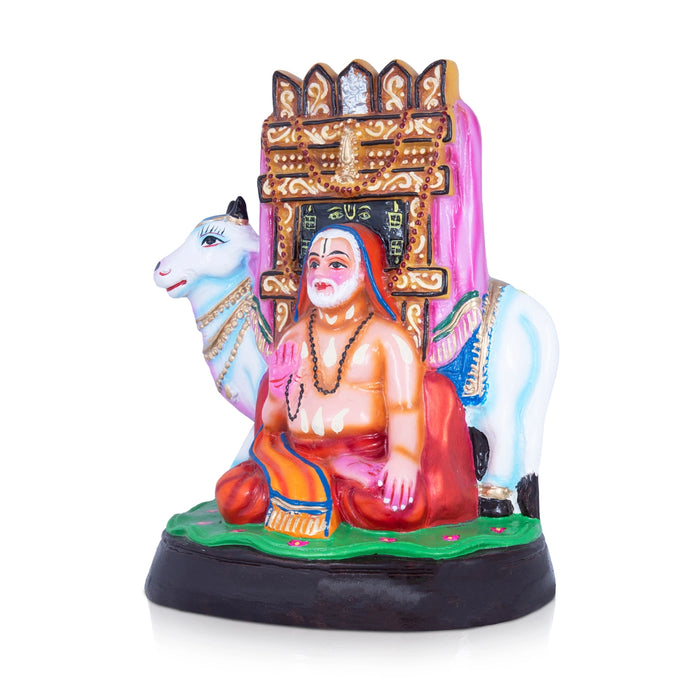 Cow Ragavendra Paper Mache Golu Bommai - 12 x 10 Inches | Giri Golu Doll/ Navaratri Golu Bomma/Gombe/Bommai