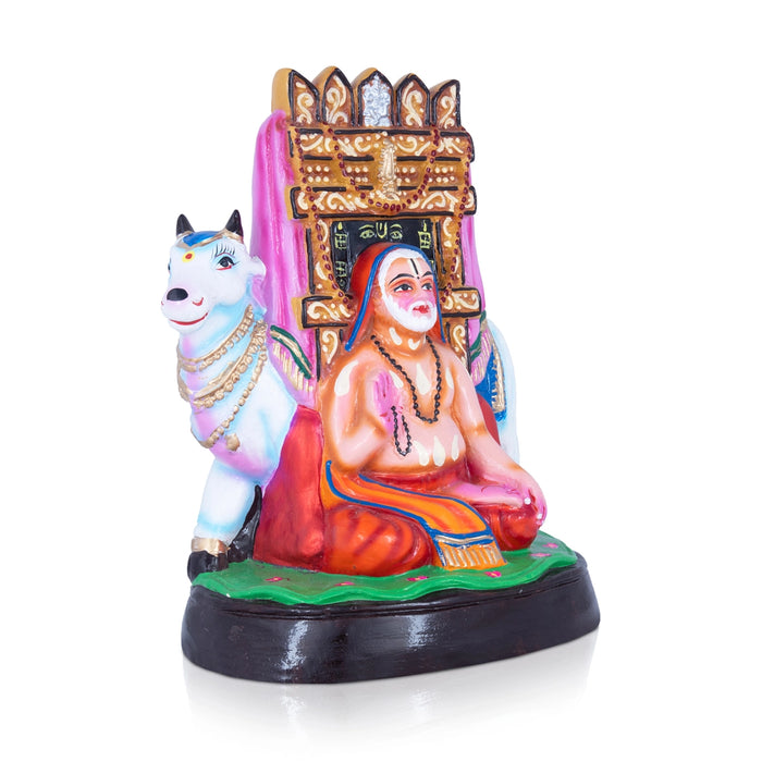 Cow Ragavendra Paper Mache Golu Bommai - 12 x 10 Inches | Giri Golu Doll/ Navaratri Golu Bomma/Gombe/Bommai