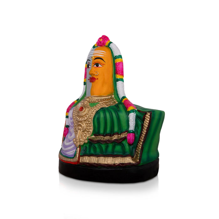 Ardhanarishvara Lingam Nandi Paper Mache Golu Bommai Pair - 10 x 7.5 Inches | Giri Golu Doll/ Navaratri Golu Bomma