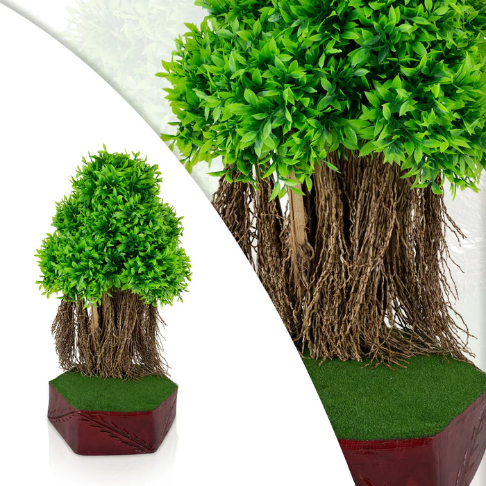 Artificial Bonsai Plant - 20 x 8.5 Inches | Fake Plants/ Decorative Banyan tree with Pot for Home