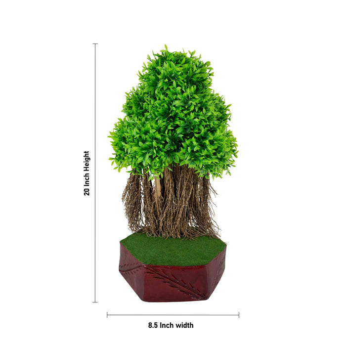 Artificial Bonsai Plant - 20 x 8.5 Inches | Fake Plants/ Decorative Banyan tree with Pot for Home