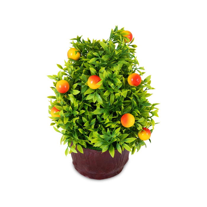 Artificial Bonsai Plant - 10 x 6 Inches | Decorative Faux Tree / Indoor Mango Plant for Tabletop Decor