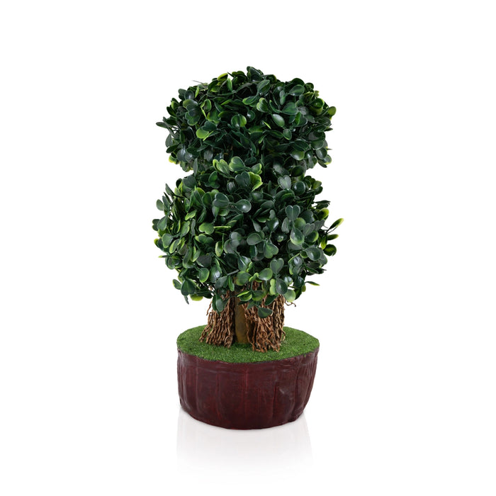 Artificial Bonsai Plant - 10 x 7 Inches | Indoor Plants / Decorative Green Artificial Tree for Home