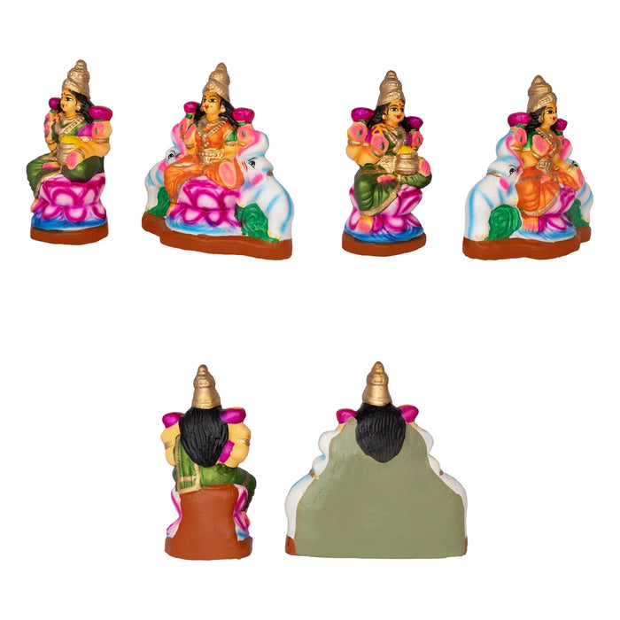 Ashta Lakshmi Clay Golu Bommai Set - 8 x 8 Inches | Giri Golu Doll/ Navaratri Golu Bomma/ Dasara Doll