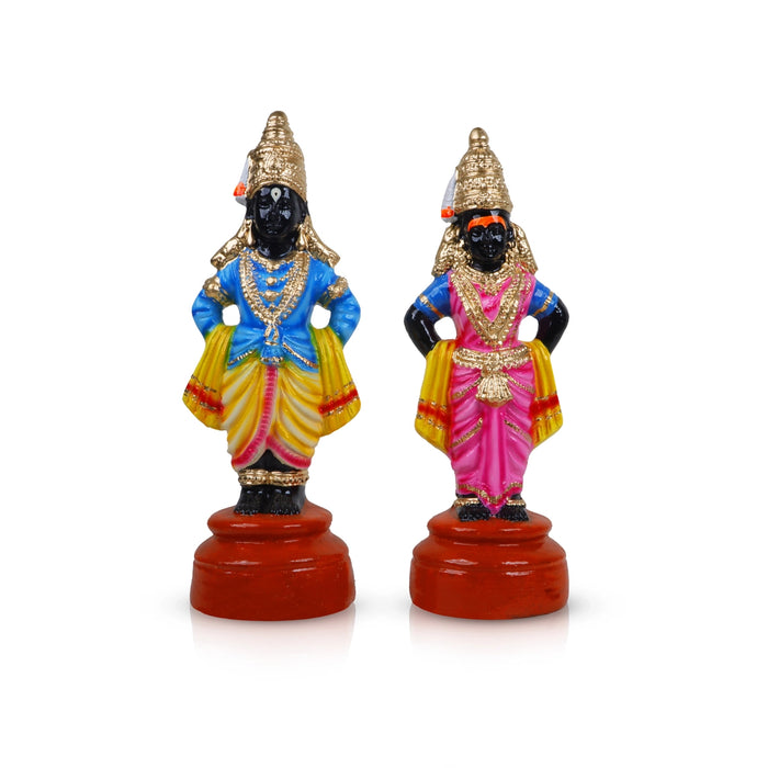 Pandurangan Rukkumayi Paper Mache Golu Bommai - 13 x 5.5 Inches | 2 Pcs/ Giri Golu doll/ Navaratri Golu Bommai