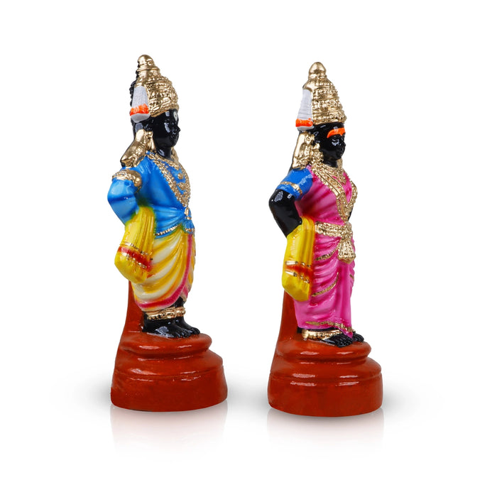 Pandurangan Rukkumayi Paper Mache Golu Bommai - 13 x 5.5 Inches | 2 Pcs/ Giri Golu doll/ Navaratri Golu Bommai