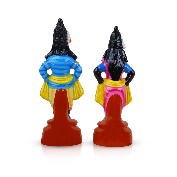 Pandurangan Rukkumayi Paper Mache Golu Bommai - 13 x 5.5 Inches | 2 Pcs/ Giri Golu doll/ Navaratri Golu Bommai