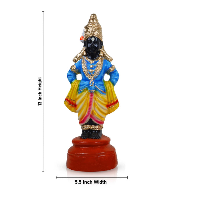Pandurangan Rukkumayi Paper Mache Golu Bommai - 13 x 5.5 Inches | 2 Pcs/ Giri Golu doll/ Navaratri Golu Bommai