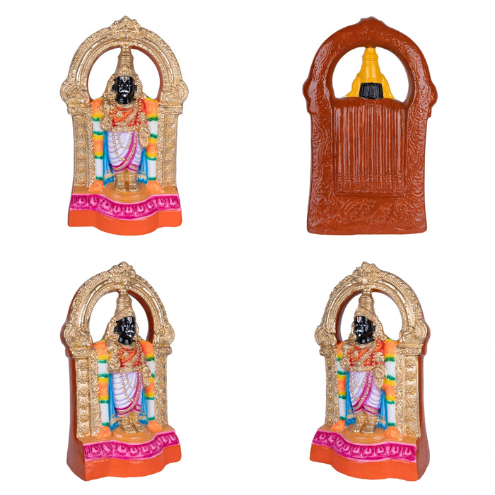 Parthasarathy Perumal Thayar Paper Mache Golu Bommai Pair - 19 x 21 Inches | Giri Golu Doll/Navaratri Golu Bomma/Bommai