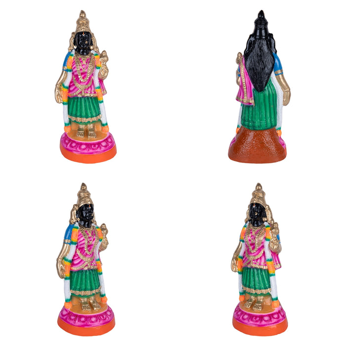 Parthasarathy Perumal Thayar Paper Mache Golu Bommai Pair - 19 x 21 Inches | Giri Golu Doll/Navaratri Golu Bomma/Bommai