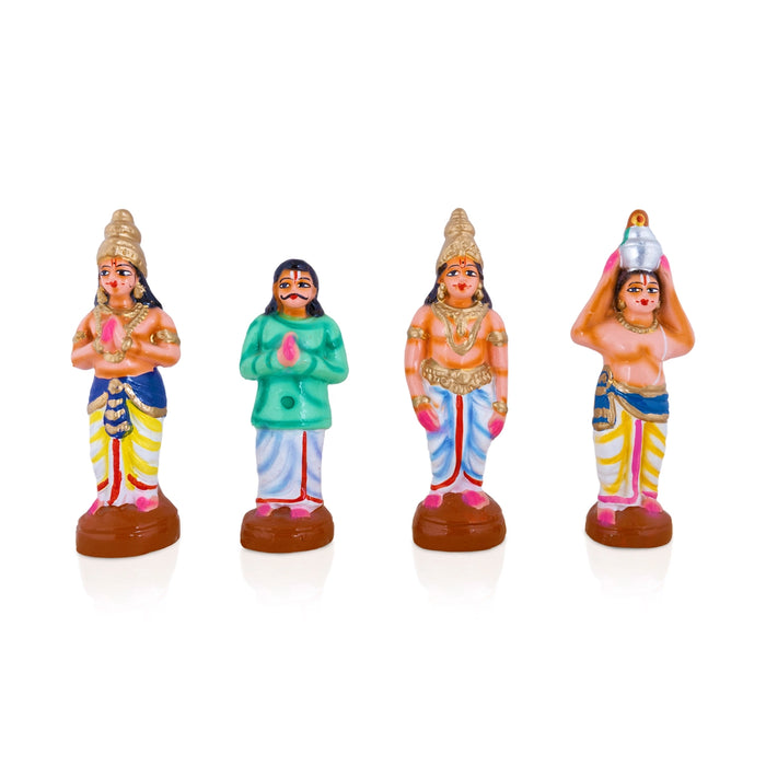 Andal Kalyanam Clay Golu Bommai Set - 8 x 3 Inches | Giri Golu Doll/ Navaratri Kolu Bomma/ Bommalu
