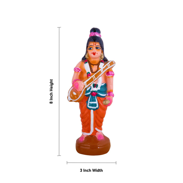 Andal Kalyanam Clay Golu Bommai Set - 8 x 3 Inches | Giri Golu Doll/ Navaratri Kolu Bomma/ Bommalu