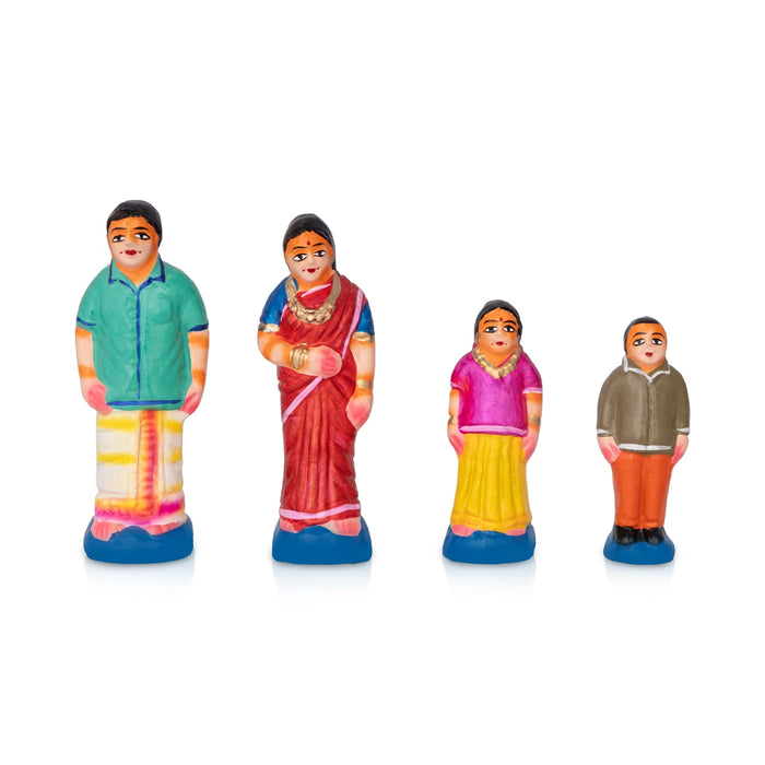 Shashtiabdapoorti Clay Golu Bommai Set - 8.5 x 7.5 Inches | Giri Golu doll/ Navaratri Kolu Bomma/ Bommai