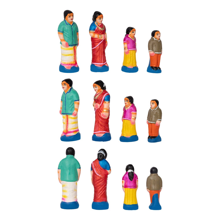 Shashtiabdapoorti Clay Golu Bommai Set - 8.5 x 7.5 Inches | Giri Golu doll/ Navaratri Kolu Bomma/ Bommai