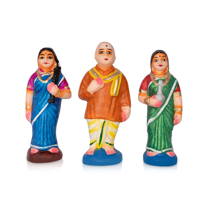 Shashtiabdapoorti Clay Golu Bommai Set - 8.5 x 7.5 Inches | Giri Golu doll/ Navaratri Kolu Bomma/ Bommai
