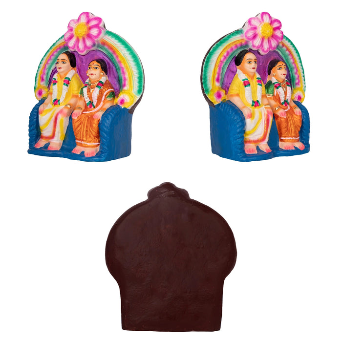 Shashtiabdapoorti Clay Golu Bommai Set - 8.5 x 7.5 Inches | Giri Golu doll/ Navaratri Kolu Bomma/ Bommai