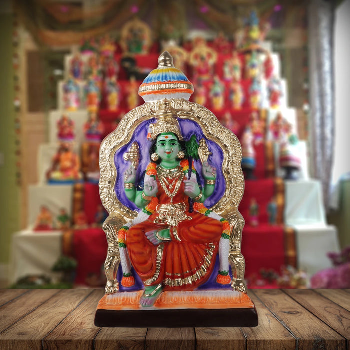 Rajeshwari Devi Paper Mache Golu Bommai - 19 X 11 Inches | Navaratri Golu Gombe/Giri Golu Doll/ Navratri Decor