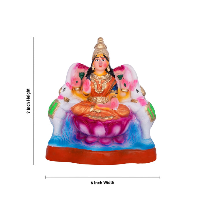 Ashtalakshmi Idol Clay Golu Bommai Set- 9 X 6 Inches | Navaratri Golu Gombe/Giri Golu Doll/Navratri Decoration