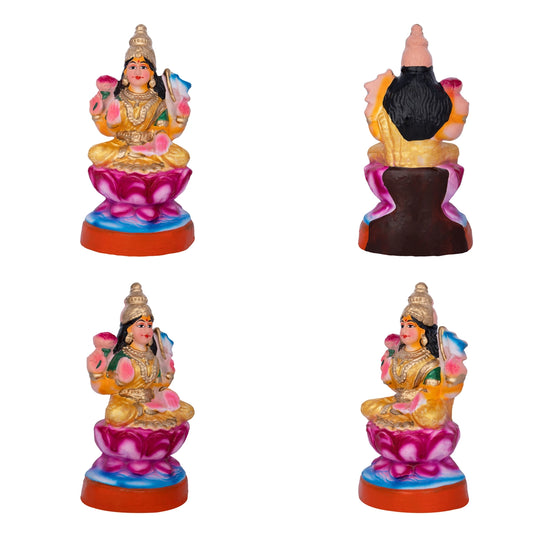 Ashtalakshmi Idol Clay Golu Bommai Set- 9 X 6 Inches | Navaratri Golu Gombe/Giri Golu Doll/Navratri Decoration