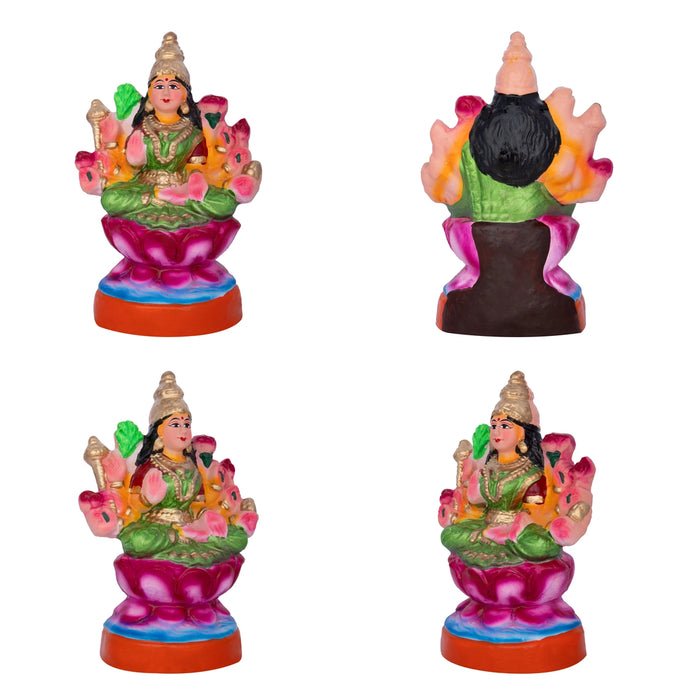 Ashtalakshmi Idol Clay Golu Bommai Set- 9 X 6 Inches | Navaratri Golu Gombe/Giri Golu Doll/Navratri Decoration