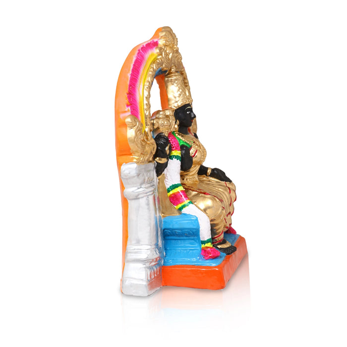 Arai Kasu Amman Clay Golu Bommai - 12 X 9 Inches | Navaratri Golu Gombe/ Giri Golu Doll/ Navratri Decor