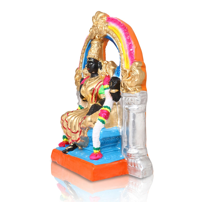 Arai Kasu Amman Clay Golu Bommai - 12 X 9 Inches | Navaratri Golu Gombe/ Giri Golu Doll/ Navratri Decor