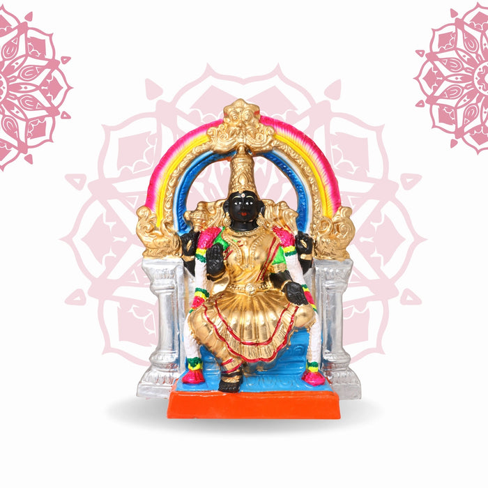 Arai Kasu Amman Clay Golu Bommai - 12 X 9 Inches | Navaratri Golu Gombe/ Giri Golu Doll/ Navratri Decor