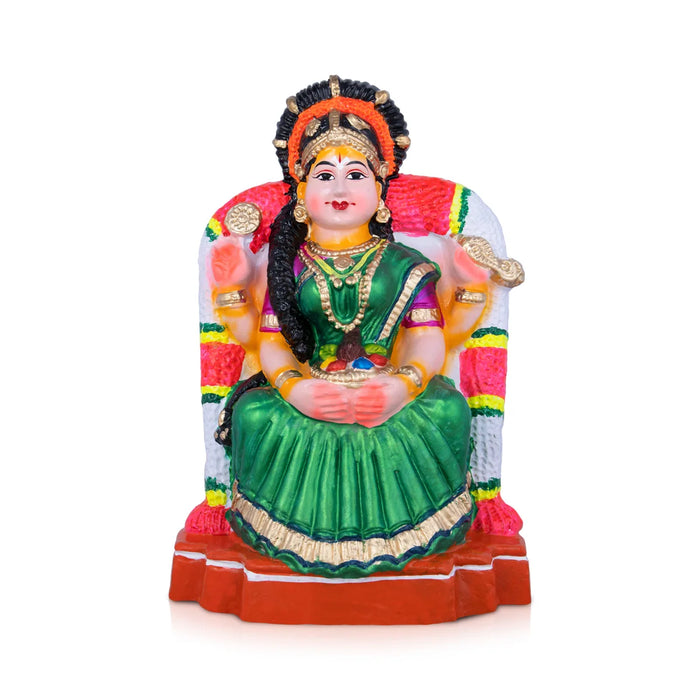 Varalakshmi Clay Golu Bommai - 12 x 8 Inches | Giri Golu Doll/ Navaratri Golu Bomma/Gombe/Bommai