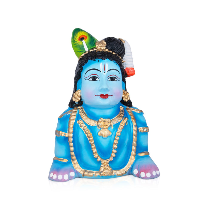 Crawling Krishna Clay Golu Bommai - 9 Inches | Giri Golu Doll/ Navaratri Golu Bomma/ Bommalu