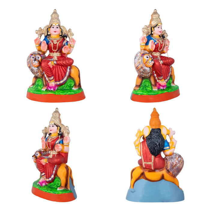 Lakshmi Saraswati Durga Clay Golu Bommai Set - 18 x 11 Inches | Giri Golu Doll/ Navaratri Golu Bomma/Gombe